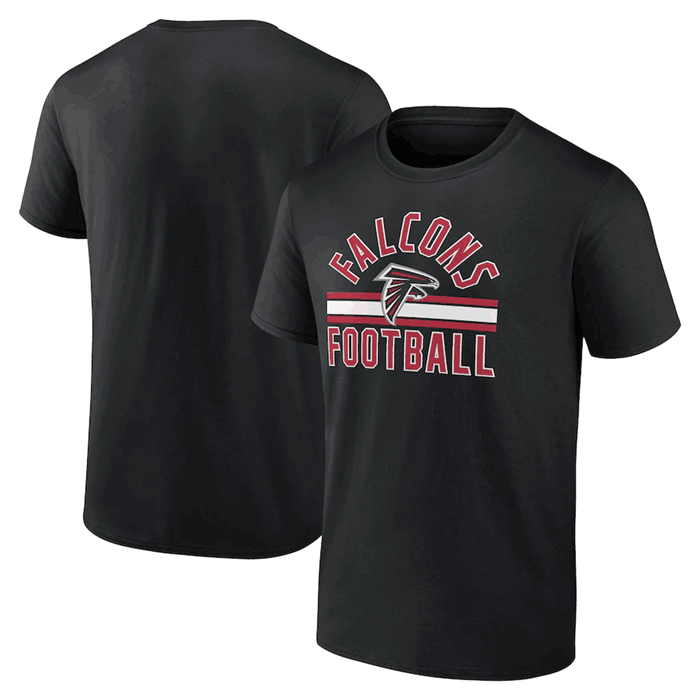 Men's Atlanta Falcons Black Arch Stripe T-Shirt